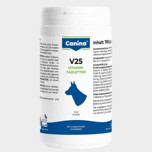 CANINA V25 papildbarība suniem Vitamīni, minerālvielas 700g N210